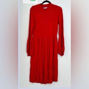 Draper James - Red Sweater Dress - XL - Balloon Sleeves